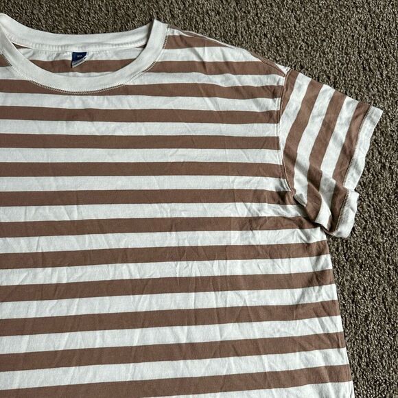 Old Navy Tan and White Striped Tee - Picture 5 of 11